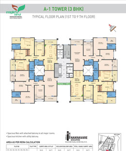 A1 Tower 1st to 9th (3bhk)